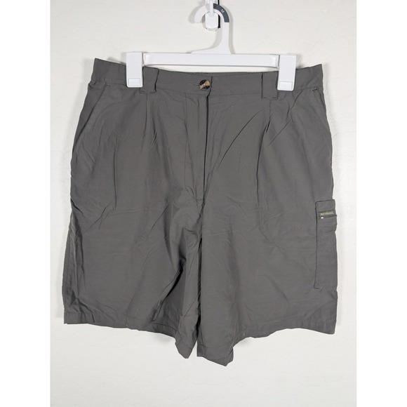 Ex Officio Shorts Womens 16 Gray Nylon Hiking Lightweight Outdoor Travel Pockets - Picture 1 of 12